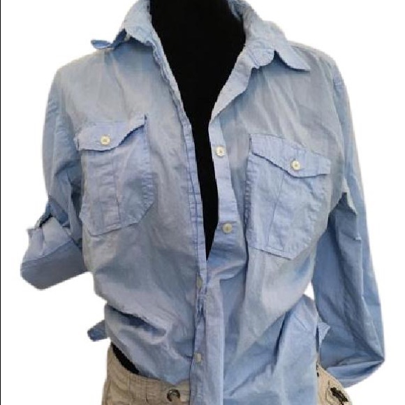 Just a Rock'n Shirt button up boyfriend shirt XS/S - Picture 2 of 4